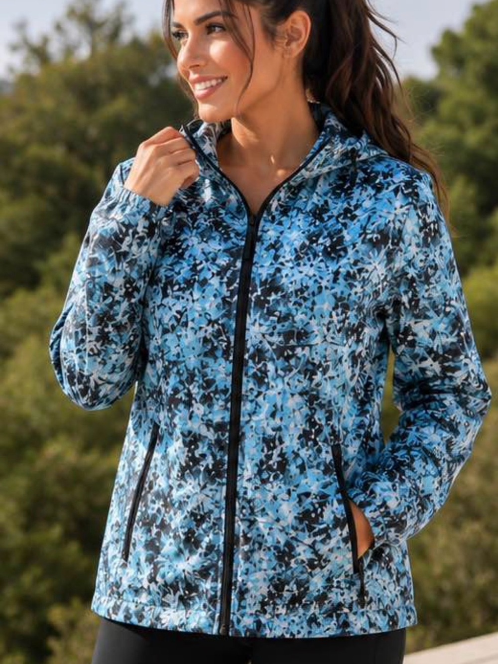 exertek Blue Multi-Print Softshell Utility Jacket - Women